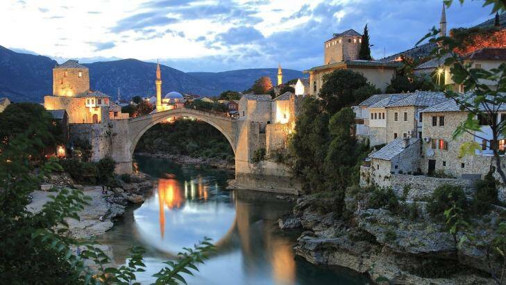 The old bridge in Mostar, Bosnia and Herzegovina.