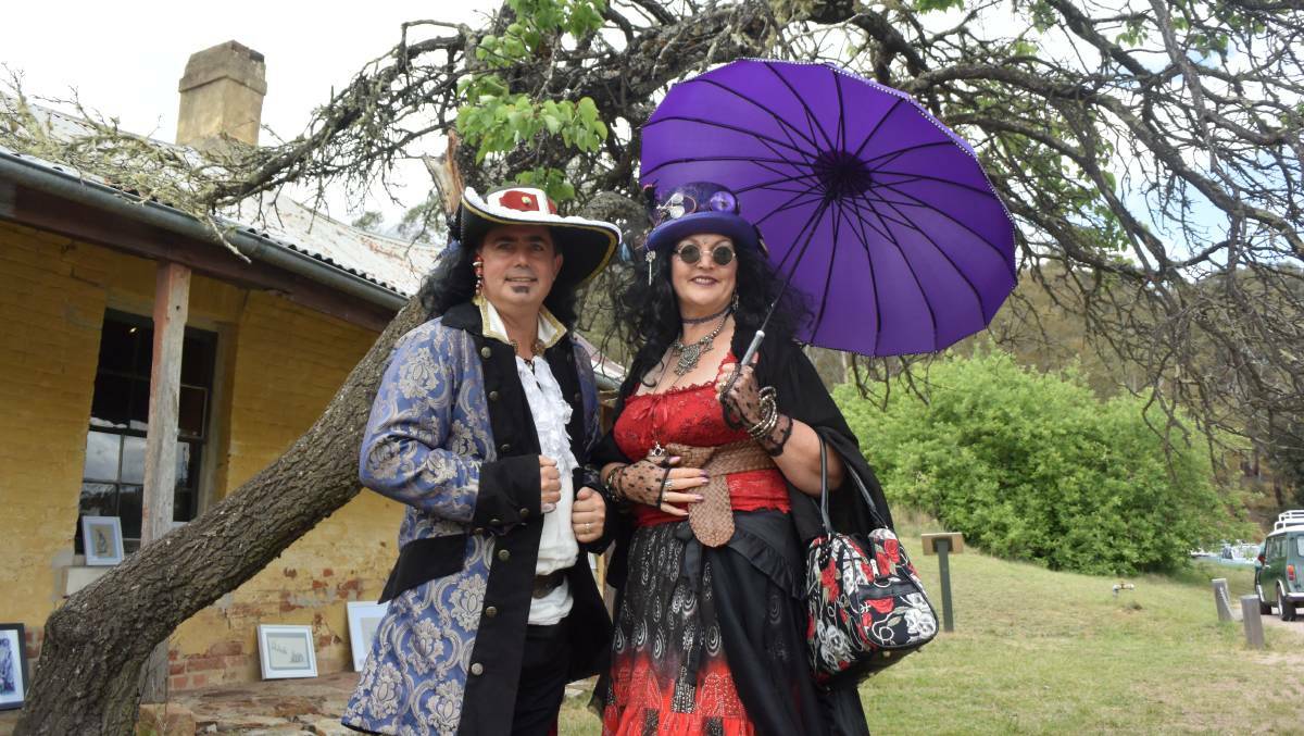 STEAMPUNK FEEL: Lee and Raine Doyle at the Back to Hartley event in 2017. 