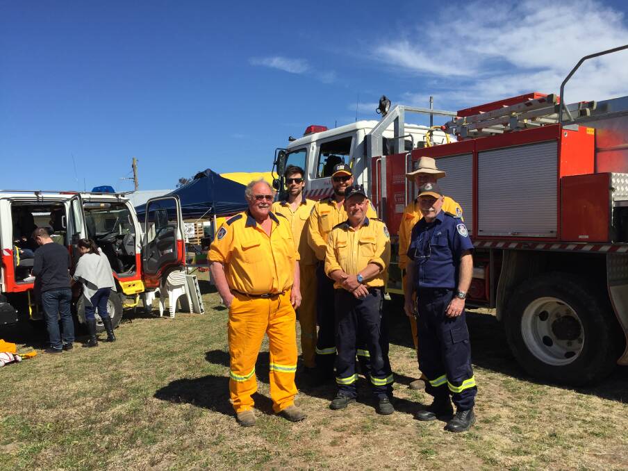 READY FOR ACTION: Hartley Rural Fire Service volunteers Dave Nettleton, Andrew Moyle, Gary Strokes, (back) John Wilkinson, Jed Peters and Ramsary Moodie. Picture: KIRSTY HORTON. 
