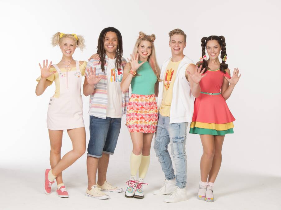 FRESH FACES: The new members of childrens entertainment group Hi-5- Bailey, Joe, Shay, Lachie and Courtney Clarke. Photo: Channel Nine.