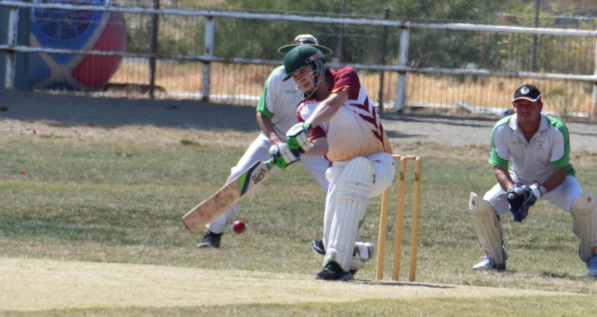 BIG HITTER: Lachlan McMahon hits 83 for La Salle on its way to a win on Saturday. Picture: KIRSTY HORTON. 