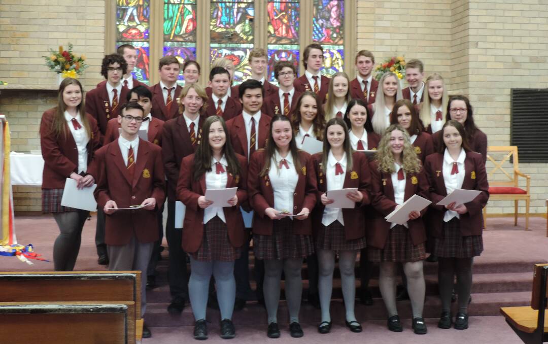 GOOD LUCK: La Salle Academy's Year 12 cohort for 2017 in the lead-up to their exams. 