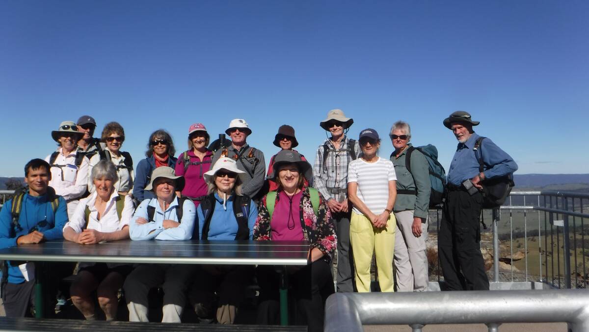 BUSHWALKING CLUB: A visit to Hassans Walls in Lithgow in June this year. Picture: SUPPLIED. 