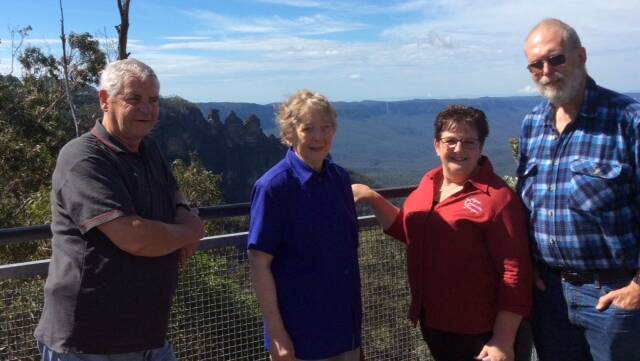 Community Transport has had memorable outings recently, including morning tea, enjoying the wonderful views from Katoomba Scenic World of the Jamison Valley. Pictures: SUPPLIED. 