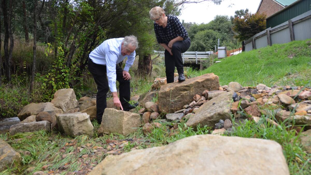 Oakey Park resident Bev Bradford has fought for years for action to fix the creek bank next to her home. 