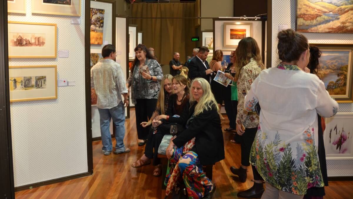 CROWDS: The Portland Art Exhibition, which opened to good crowds on March 3, continues on March 4 and 5 at Crystal Theatre. 