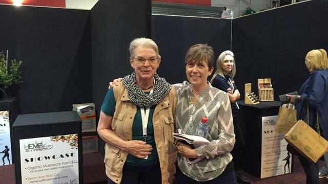 KEYNOTE ADDRESS: Medicinal Cannabis speaker Alice O’Leary from the United States with Expo organiser Michelle Crain.