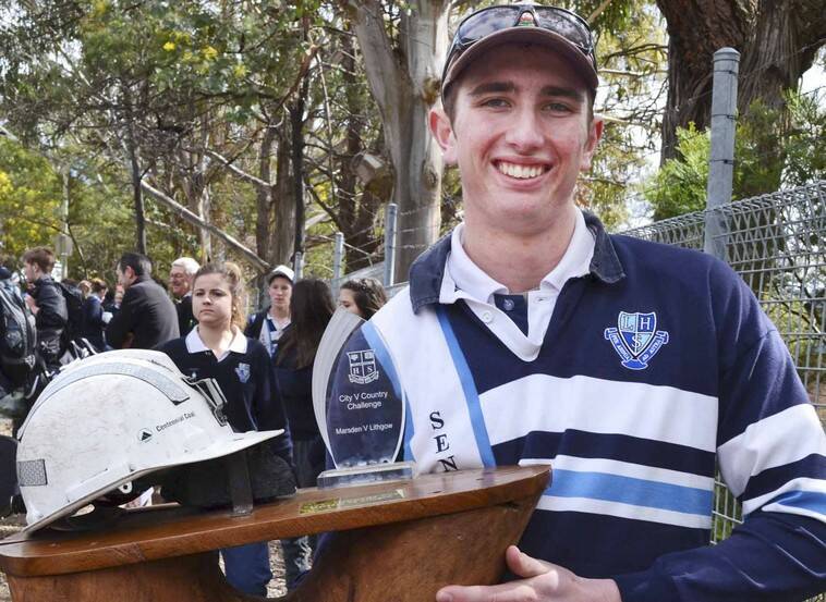 TROPHY WINNERS: Lithgow High's Ethan Forrester
