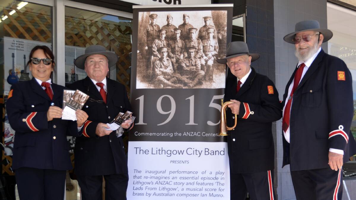 OUT spreading the word at the launch in Main Street on Thursday were band members Kerry Danaher, Ivan Allchin, Don White and Arthur Heckendorf.