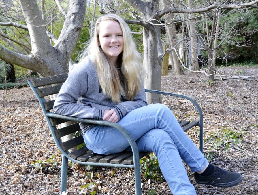 LOOKING GOOD: Maggie O'Bree loves her blue jeans and will be wearing them for that special JeAns for Genes day tomorrow. Maggie is
our Rage Page star today and for more about her, turn to Page 15 and also check out our Jeans for Genes feature.