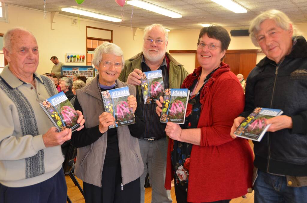 ALL OUR OWN WORK: The Royal Botanic Gardens’ Bob Makinson, centre, with the team behind the latest (and best so far) book on the flora of Hassans Walls Reserve, Ken Durie, Helen Drewe, Suzanne Lollback and Robert Coveny.
