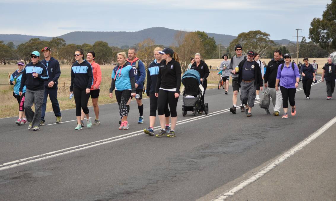 GREAT CAUSE: Part of the large army of walkers that took part in the 2015 walk.