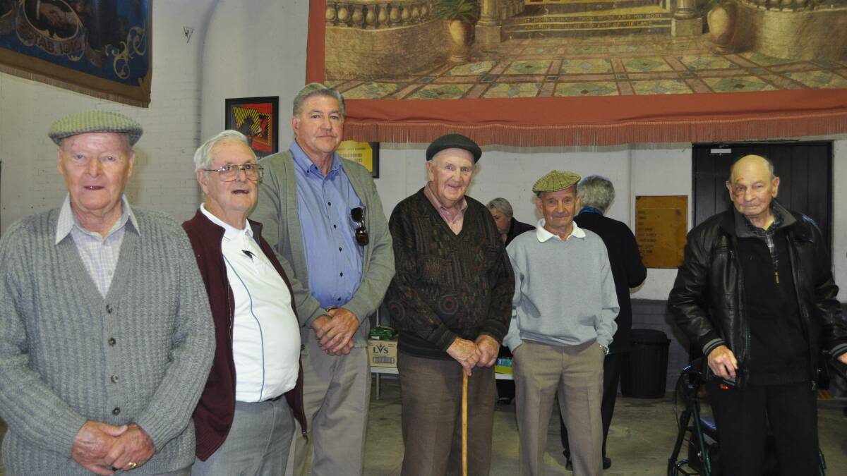 STILL TALKING COAL: It may be 50 years since the State Coal Mine closed, but these gentlemen found plenty to reminisce about at the weekend. From left
are Archie Ryan, Jim Millar, Peter Hayley, Ned Curry, Bill Sheppeard and Ian McCallum.