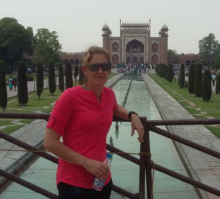 DOING THE TOURIST BIT: Roxsanne Van Veen visits one of the iconic Indian places.