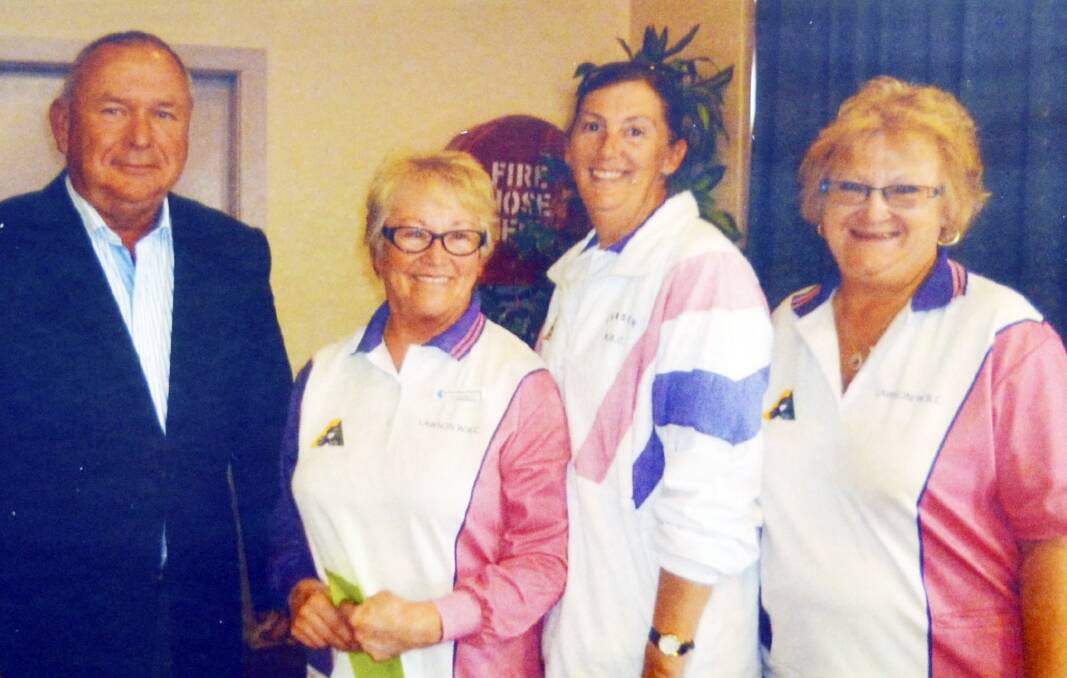 LOCAL WINNERS: Third placed Lithgow City, from left, Higgins and Higgins’ Klaus Fegebank, Ina Hunter, Bev Stait and Lesley Wright.