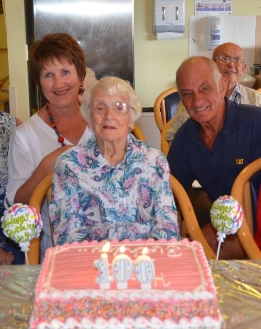A SPECIAL OCCASION: Birthday girl Mavis Pattison with family members Alan, Dianne and Pauline Pattison.
