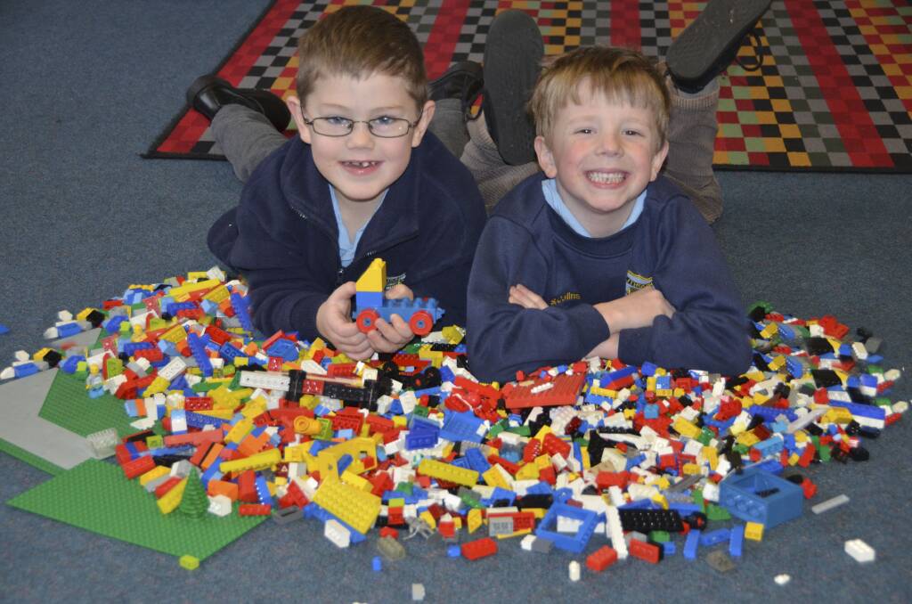 LEGO HUNT: Levi Kosmala and Sammy Collins are hoping to build on their lego collection.