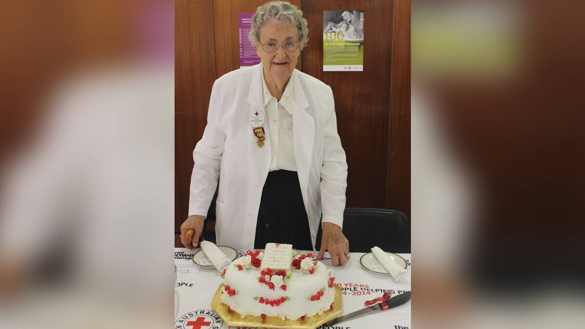 Ethel Blackadder, who made the beautiful birthday cake