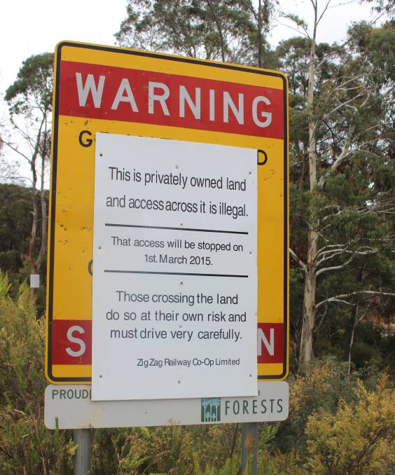 SIGNS CREATE CONFUSION: There are several signs placed at various points on the Newnes Forest Road.