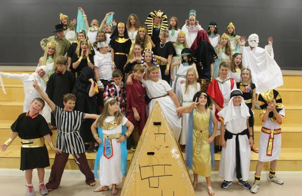 Little Miss Muffet and Little Boy Blue met Cleopatra and Tutankhamen when St Patricks School held their annual dress-up day