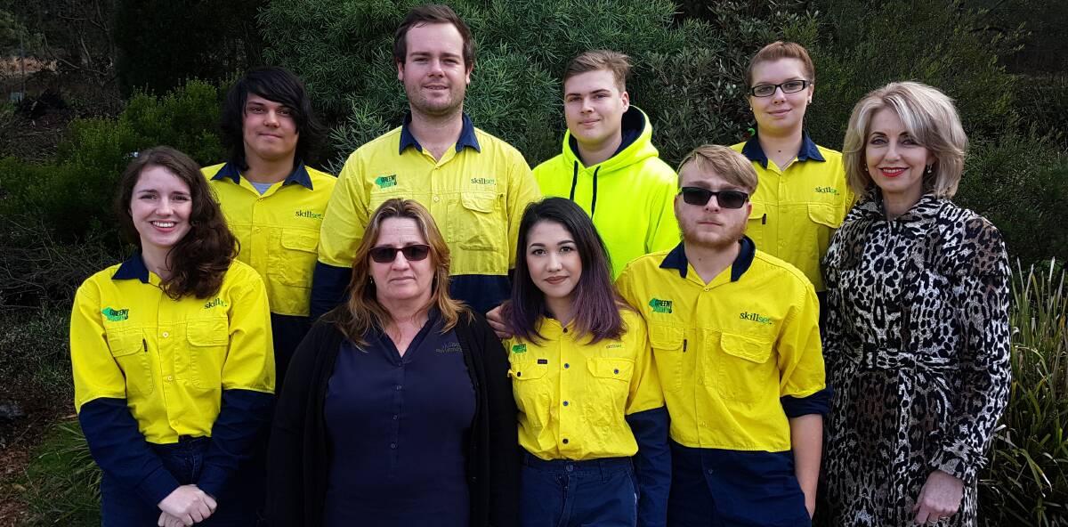 COMRADES: The latest Green Army recruits at their graduation with Lithgow mayor Maree Statham on Thursday, July 21. lm072216green