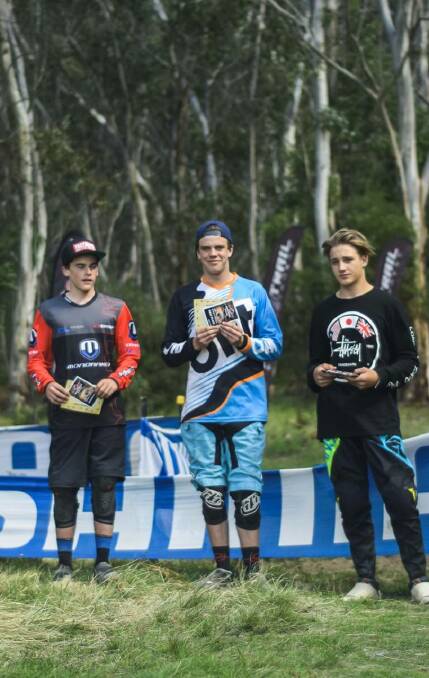 ALL LITHGOW: Pacey Stockton (2nd), Zack Hutchison (1st), Jack Rowley (3rd). PHOTO: Matt Staggs Visuals.