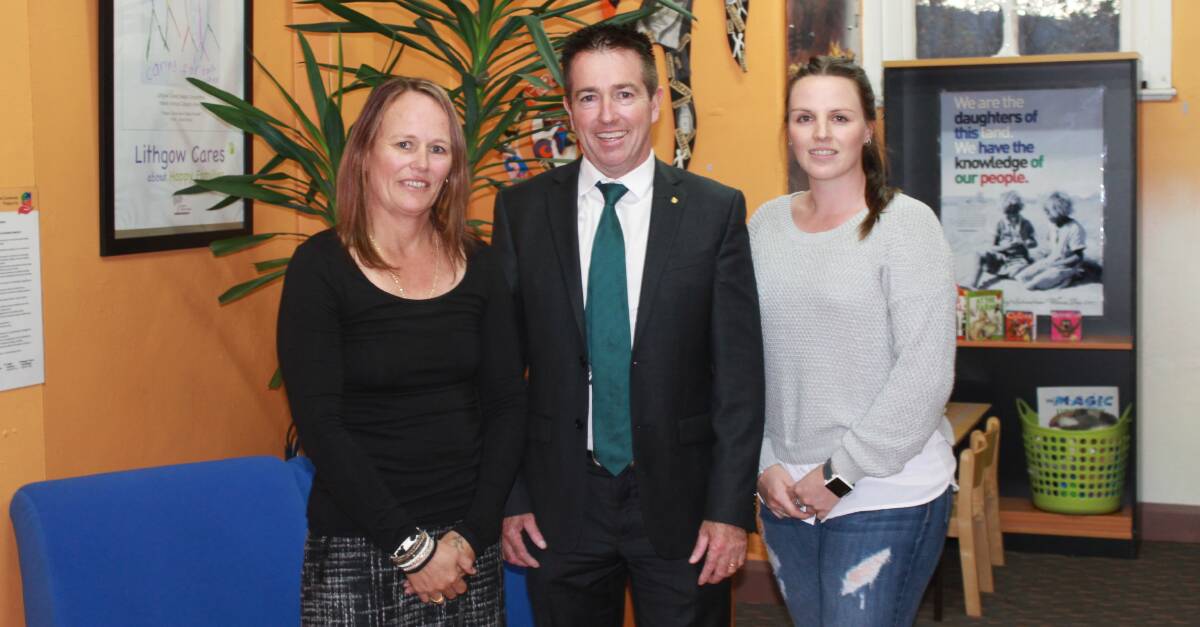 WELL DESERVED: Member for Bathurst Paul Toole with volunteers from the LPADVFA Deonne Kinney and Lisa Matthews. PHOTO: Supplied.