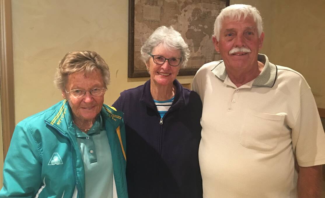 WINNERS: Merle Stephens, Ruth Harries and Brian Davidson. PHOTO: Supplied.