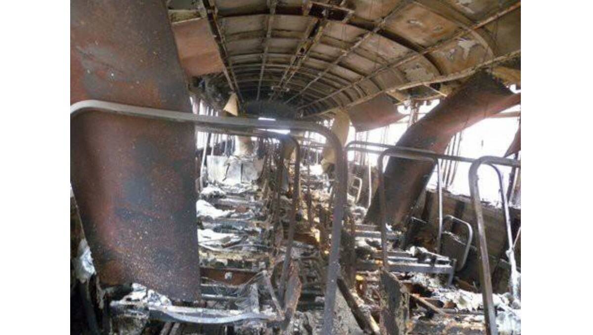 Fire rips through Zig Zag Railway at Lithgow. Picture: Supplied