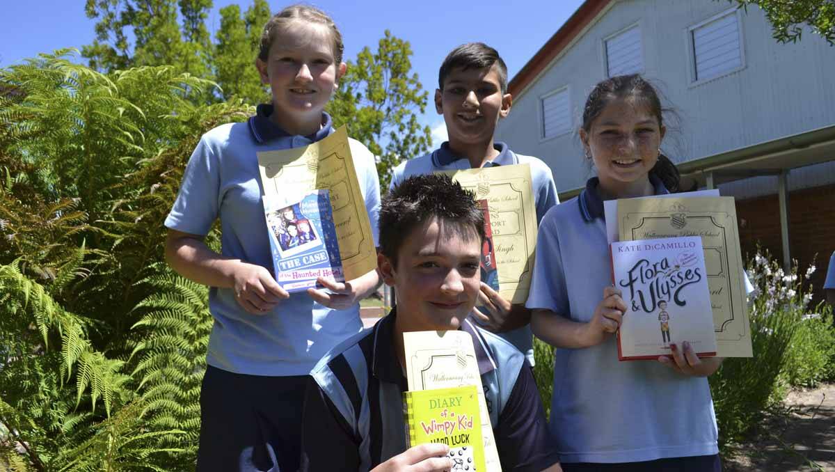 WALLERAWANG- OUTSTANDING SERVICE TO THE SCHOOL: Holly Beecroft, Tanvir Singh, Nick Field and Erin Rainsford.