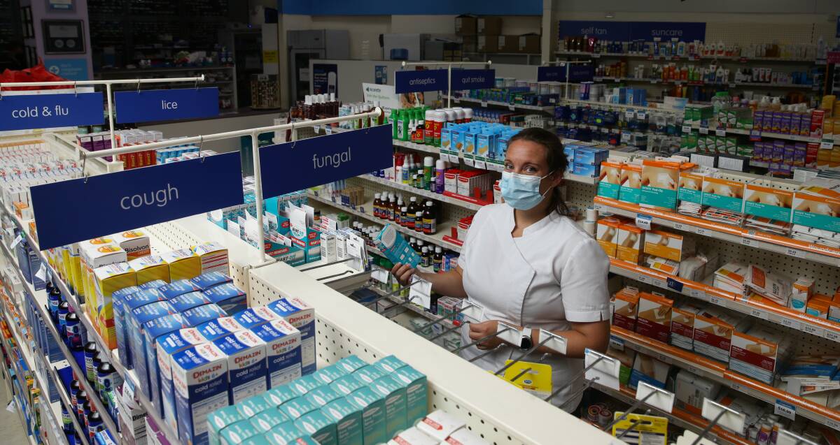 SCARCE: Chelsea Felkai, NSW Branch President of the Pharmaceutical Society and Newcastle-based pharmacist, says community-based rapid antigen test supply was likely to remain low for a few more weeks. Picture: Jonathan Carroll