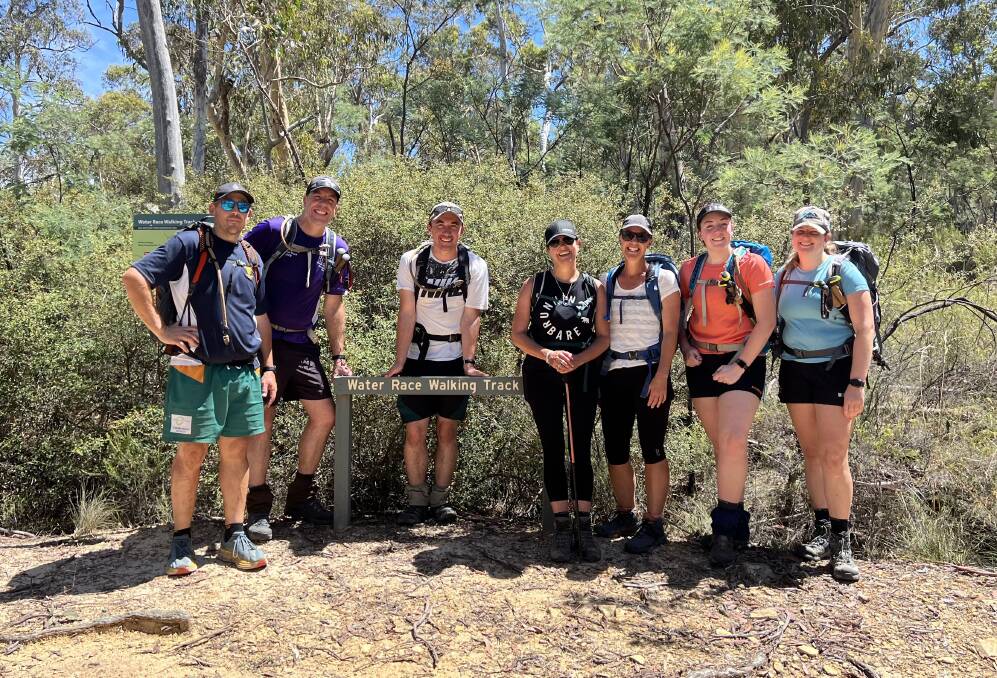 Todd Langthorne with Craig Harvey, Will Parish, Cally Woodhouse, Nicola Brazier, Caitlyn Harvey and Alicia Earsman before tackling Papua New Guinea's iconic Kokoda Trail in 2023. Picture supplied.