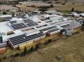 An aerial view of Lithgow Hospital showing the solar panels. IMAGE: Supplied