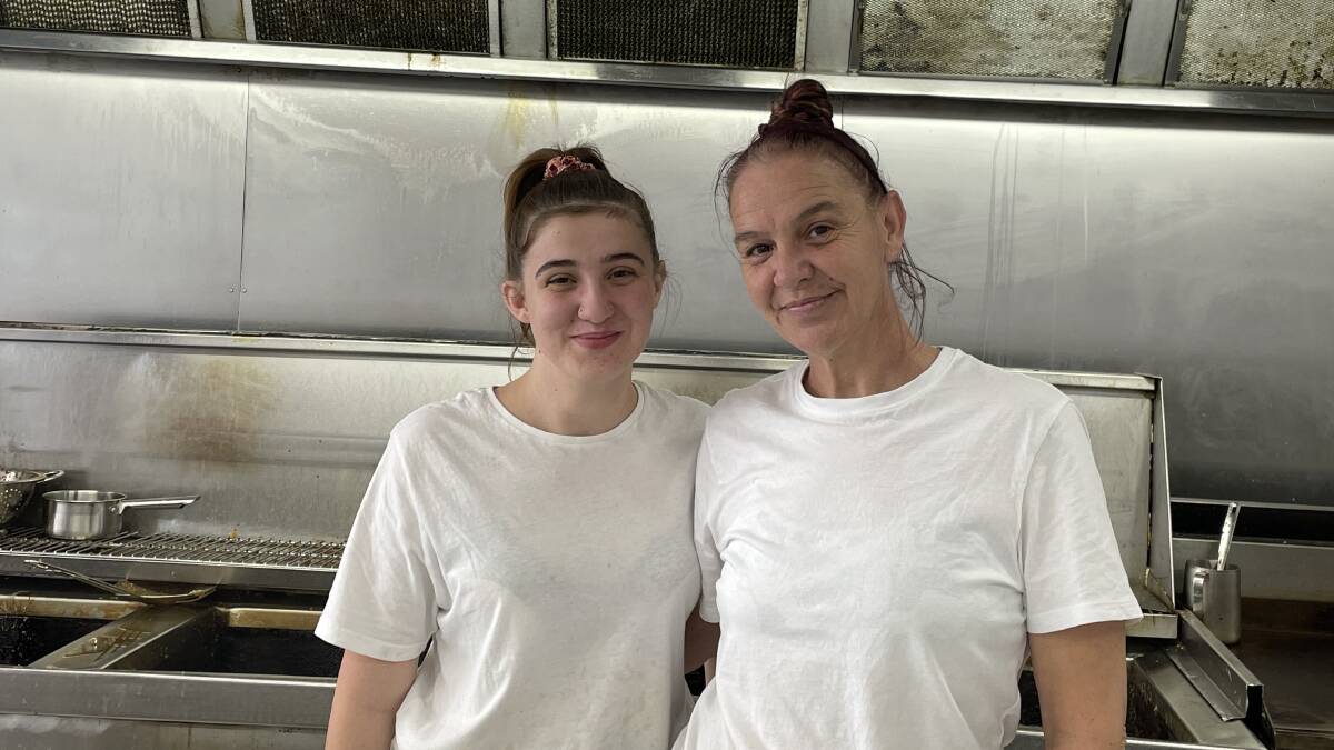 Manager of Old Dennis Seafood Lisa Walsh with her daugther and co-worker Cassie Stuart. Picture by Reidun Berntsen