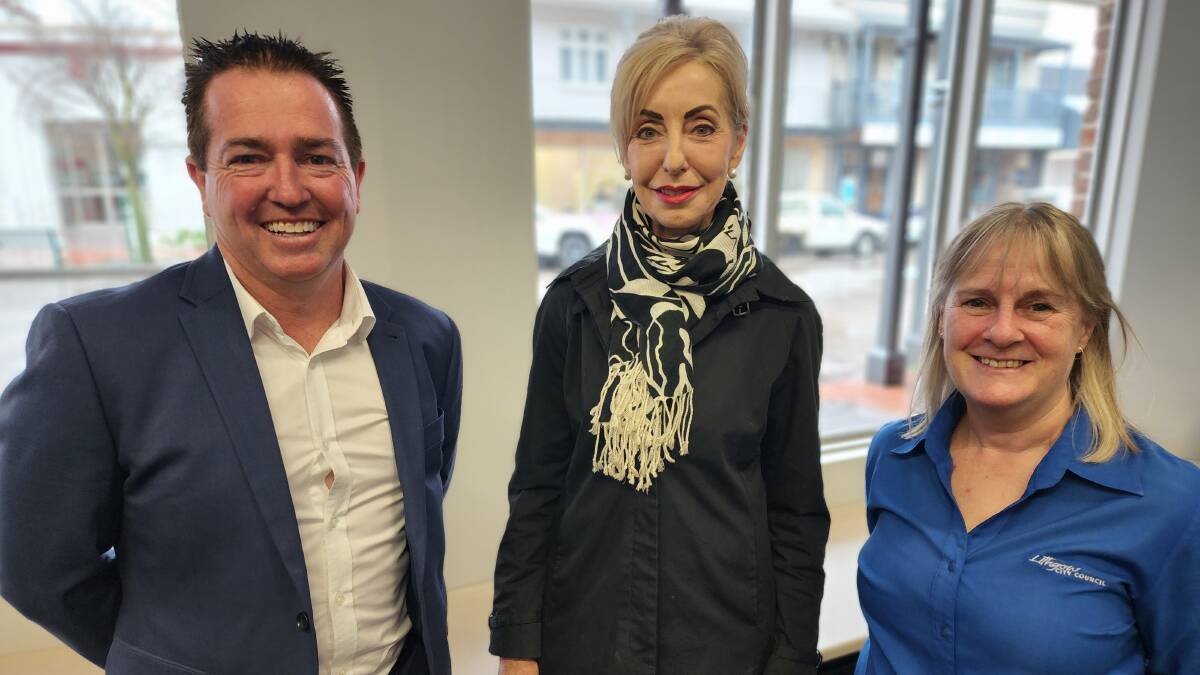 Deputy Premier and Member for Bathurst, Paul Toole, Mayor of Lithgow, Maree Statham and Lithgow Library Coordinator, Sharon Lewis. Photo: Reidun Berntsen