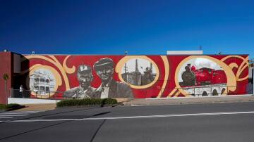 The new mural on the facade of the Lithgow Workies. Picture supplied. 