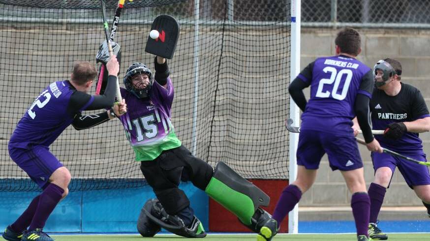 Logan Hunter in action as Lithgow Panthers goal keeper. File picture. 