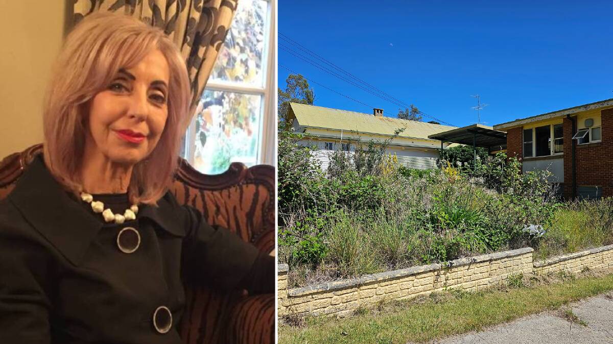 Left- Mayor Maree Statham. File picture. Right- The overgrown state of the former Portland Hospital grounds. Picture by Reidun Berntsen.