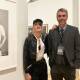 Photographer Tom Evangeldis (right) with his subject, Bianca and his entry in the National portrait prize. Picture: Supplied