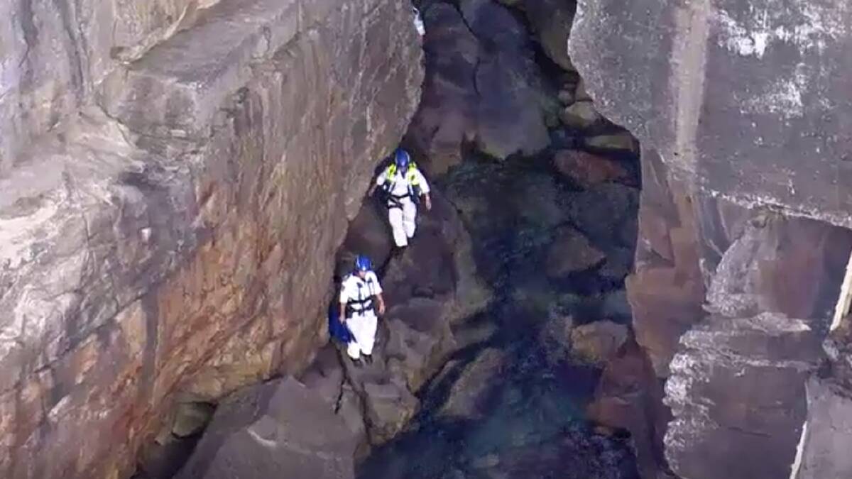 Cliffs around Diamond Bay Reserve searched by emergency services for Paul Thijssen. Picture via ABC
