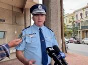 NSW Police Assistant Commissioner and Commander of the Northern Region Peter McKenna addresses the media after a lengthy police operation at Wollongbar on November 23. Picture by Lucinda Garbutt-Young