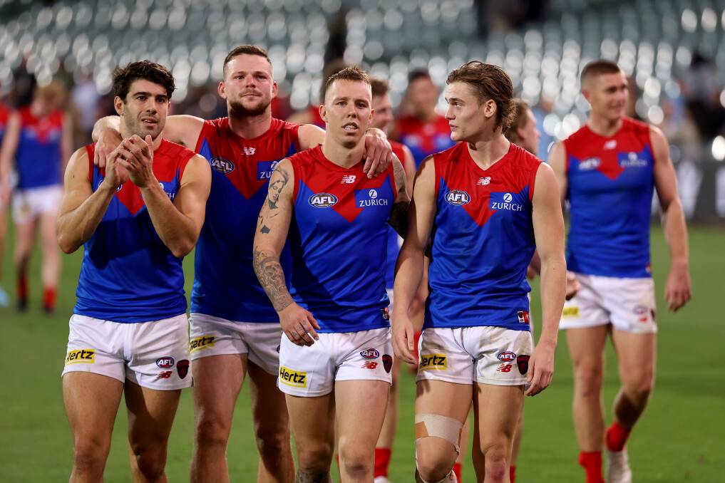 STAMINA: While Melbourne is well ahead of the pack in these the opening rounds of the competition, the team will need to maintain that superiority when it matters most ... finals time. Picture: James Elsby/AFL Photos via Getty Images