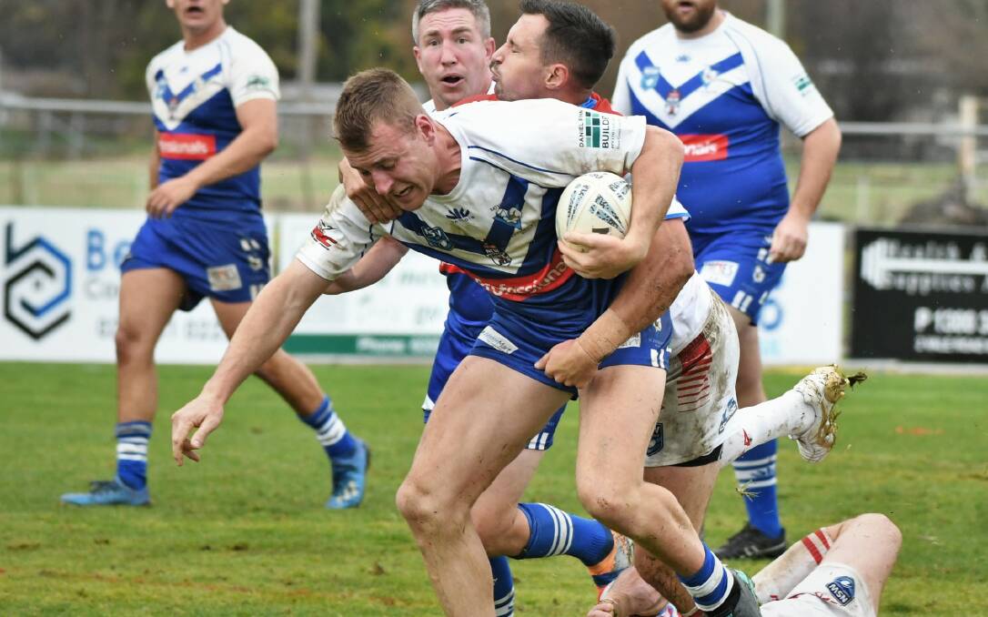 BIG WIN: Jackson Brien scored a try in St Pat's 34-8 win over Lithgow Workies on Saturday. Photo: CHRIS SEABROOK