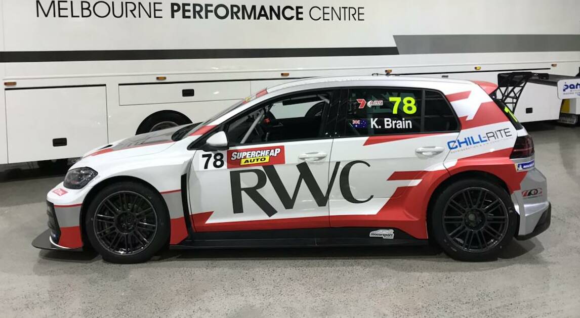 BEHIND THE WHEEL: The Volkswagon Golf GTI that Keegan Brain will be driving at Mount Panorama next week. Photo: CONTRIBUTED