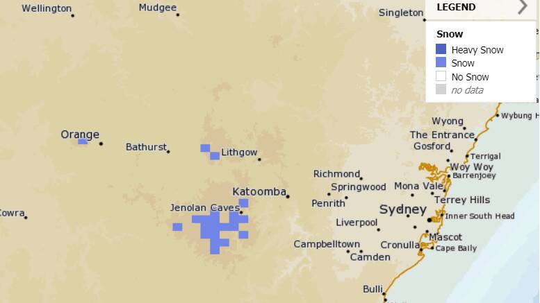 LET IT SNOW? The Bureau of Meteorolgy is predicting snow in the Central Tablelands on Sunday, July 8.