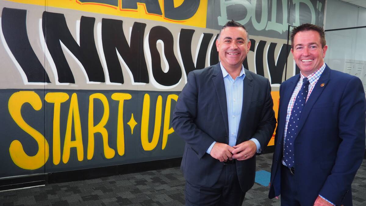 Your Invited: Member Paul Toole and Deputy Premier, John Barilaro invite spplications from recognised leaders for incubators, co-working spaces and start-up networks.