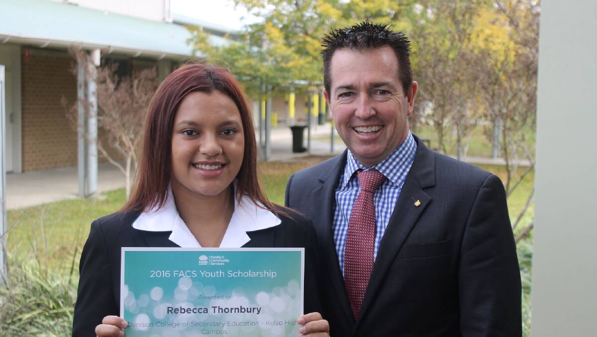 Doubling the Numbers: Last years FACS scholarship winner, Rebecca Thornbury. Scholarships are on offer for disadvantaged young people to stay in school.