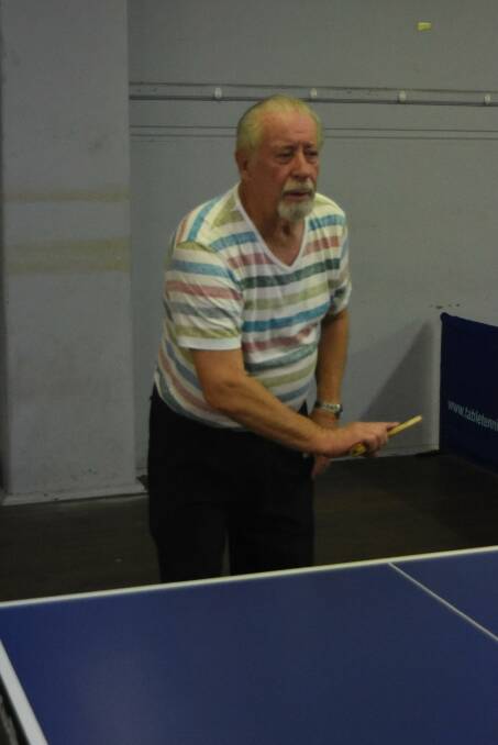 FUN: Maurie Poole had fun at the latest table tennis match. Photo: SUPPLIED 