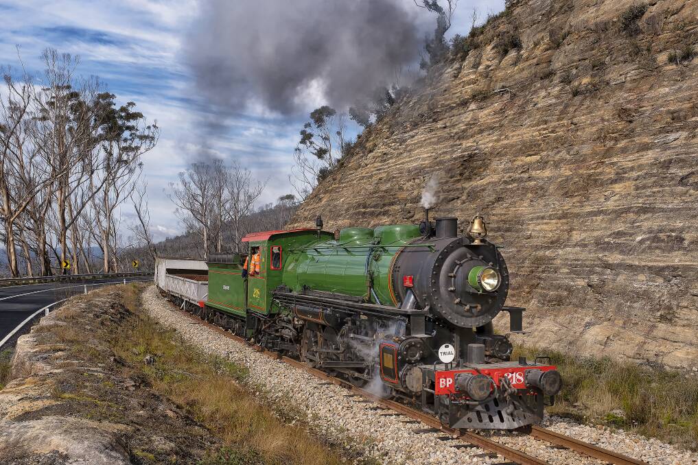 ROARING: The locomotive was seen travelling along the tracks at Zig Zag railway. Photo: CHRIS WALTERS 