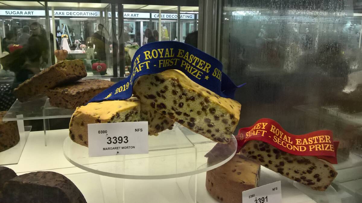 FIRST PRIZE: Margaret's saltana cake won first place at the Royal Easter Show. Pictures: SUPPLIED. 